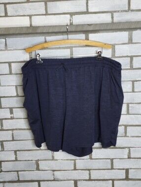 St. John's Bay Women’s Pull-On Shorts 6" Inseam Pockets Plus Size 3X Blue